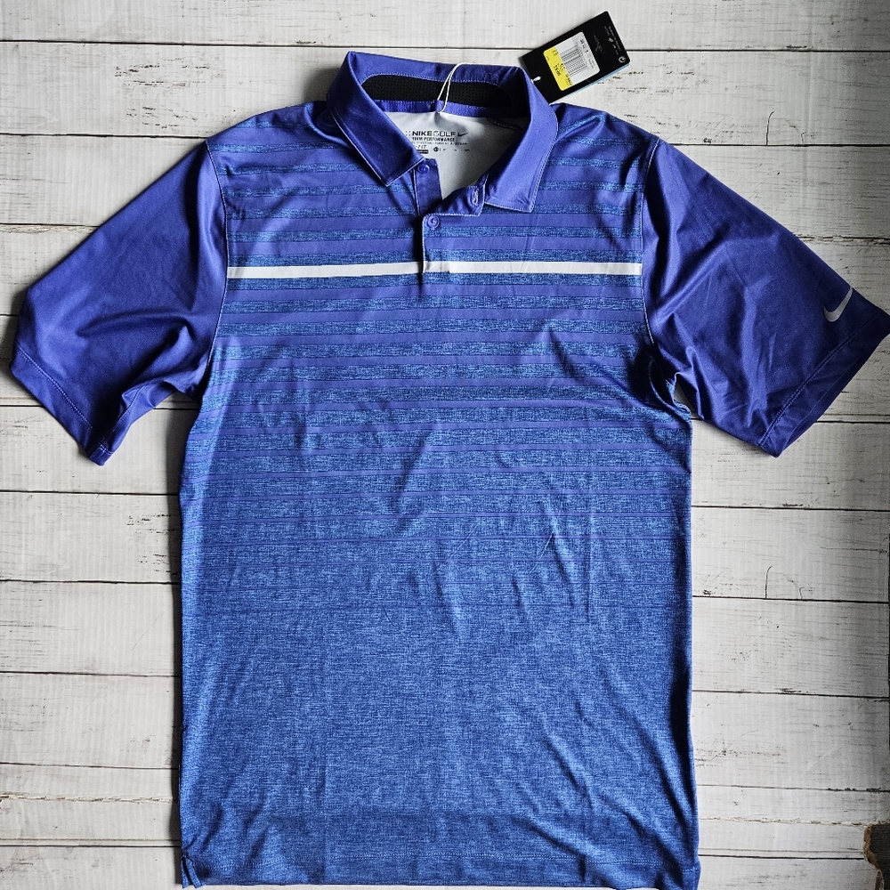 Nike‎ Golf Polo NWT Purple/Blue Size Small Tall